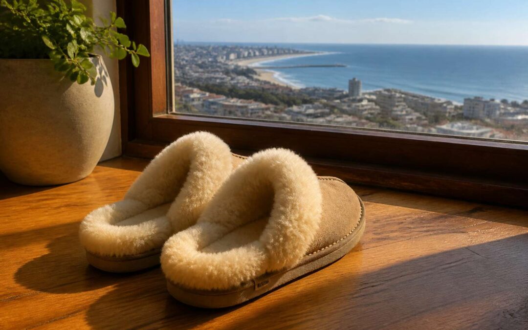 Sheepskin indoor slippers Port Elizabeth, the warm, comfortable choice.